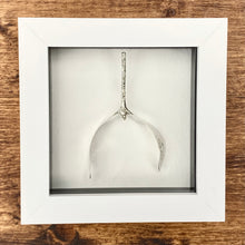 Load image into Gallery viewer, Mistletoe Kisses - Silver mistletoe in white shadow box
