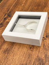 Load image into Gallery viewer, Mistletoe Kisses - Silver mistletoe in white shadow box
